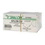 FIO SUTURA NYLON PRETO CUTICULAR TAM 2-0 45CM C/24UN SHALON (2-0-45CM-AG3/8CIR.TRG3.0)