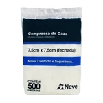 COMPRESSA DE GAZE TELA 7,5X7,5CM C/500UN NEVE
