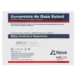 COMPRESSA DE GAZE TELA ESTÉRIL 11 FIOS 7,5X7,5CM C/10UN NEVE