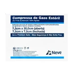 COMPRESSA DE GAZE 13 FIOS ESTÉRIL 7,5X7,5 CROCHÊ C/20UN NEVE